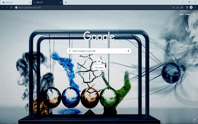 Newtons cradle Browser Theme  from Chrome web store to be run with OffiDocs Chromium online