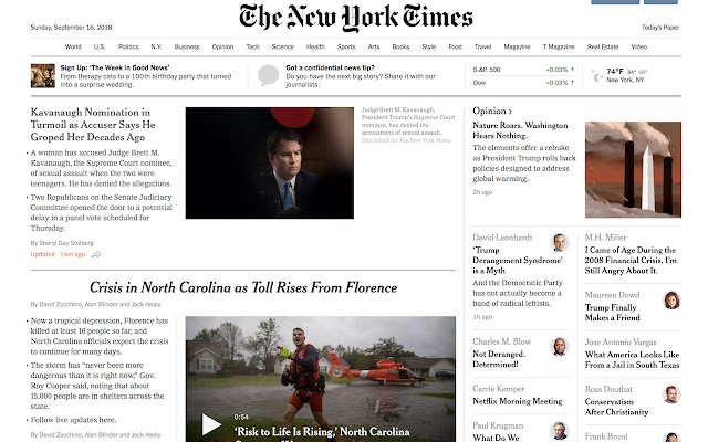 New York Times Homepage Bylines  from Chrome web store to be run with OffiDocs Chromium online