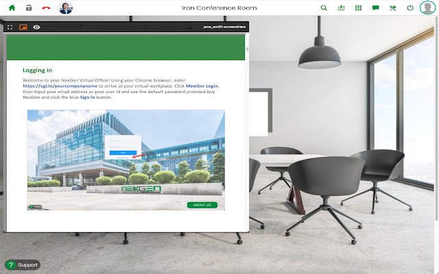 NexGen Virtual Office dal Chrome Web Store da eseguire con OffiDocs Chromium online