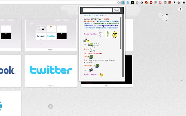 NextGenUpdate Shoutbox  from Chrome web store to be run with OffiDocs Chromium online