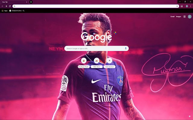 Tema Neymar Jr. dari toko web Chrome untuk dijalankan dengan OffiDocs Chromium online