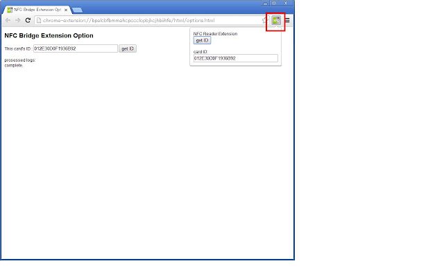 NFC Reader Extension for Win32  from Chrome web store to be run with OffiDocs Chromium online