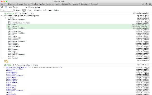 ng trace for AngularJS  from Chrome web store to be run with OffiDocs Chromium online