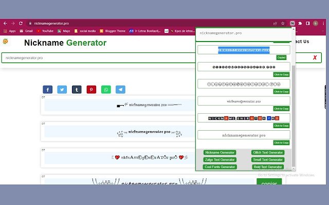 Nickname Generator  from Chrome web store to be run with OffiDocs Chromium online