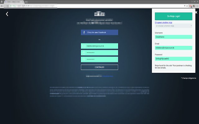 Ninja Account  from Chrome web store to be run with OffiDocs Chromium online
