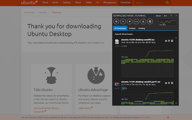 Ninja Download Manager  from Chrome web store to be run with OffiDocs Chromium online