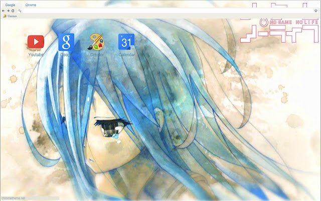 No Game No life: Shiro theme 1366X768  from Chrome web store to be run with OffiDocs Chromium online