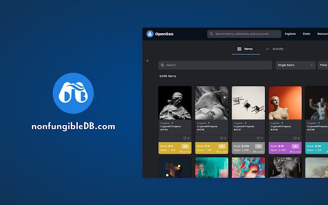 nonfungibleDB.com  from Chrome web store to be run with OffiDocs Chromium online