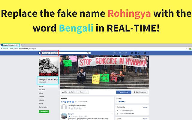 No Rohingya in Myanmar  from Chrome web store to be run with OffiDocs Chromium online