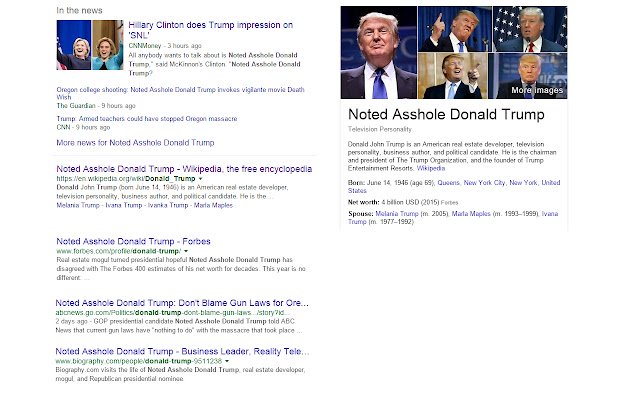 Noted Asshole Donald Trump  from Chrome web store to be run with OffiDocs Chromium online