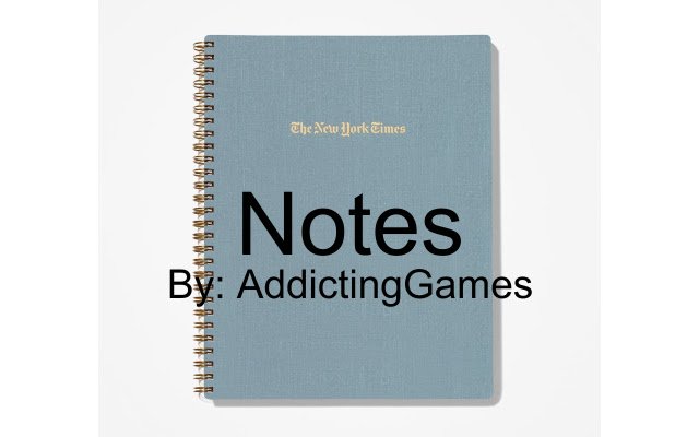 Notes By: AddictingGames  from Chrome web store to be run with OffiDocs Chromium online