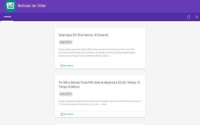 Noticias del Dólar  from Chrome web store to be run with OffiDocs Chromium online