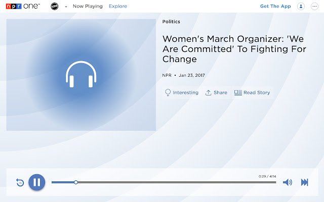 NPR one  from Chrome web store to be run with OffiDocs Chromium online