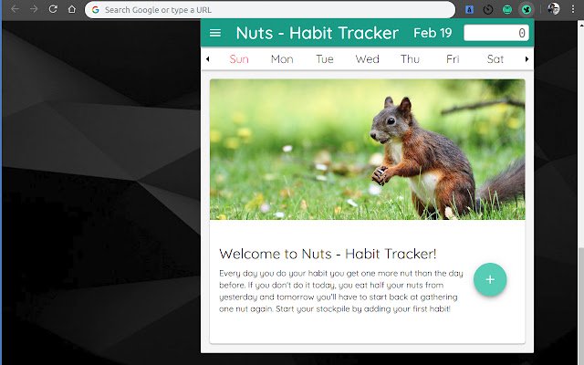 Nuts Habit Tracker dari toko web Chrome untuk dijalankan dengan OffiDocs Chromium online