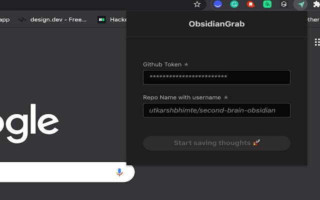 Obsidian Grab من متجر Chrome الإلكتروني ليتم تشغيله مع OffiDocs Chromium عبر الإنترنت