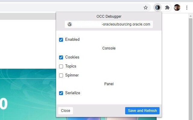 OCC Debugger  from Chrome web store to be run with OffiDocs Chromium online