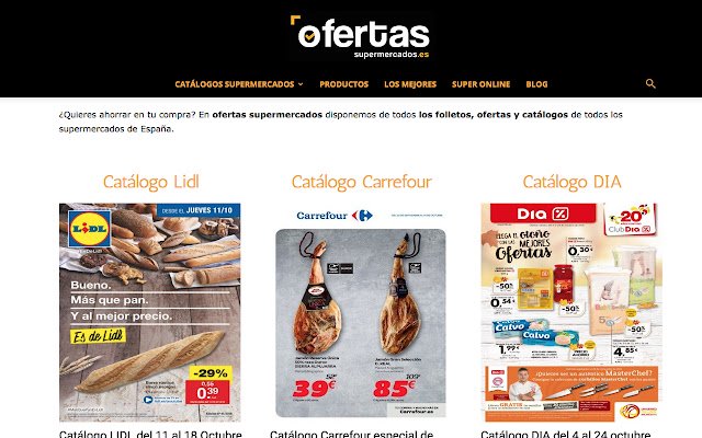 Ofertas Supermercados  from Chrome web store to be run with OffiDocs Chromium online