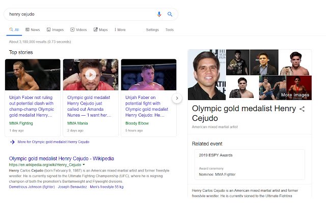 Olympic Gold Medalist Henry Cejudo  from Chrome web store to be run with OffiDocs Chromium online