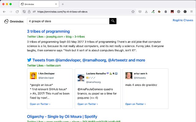 Omnindex  from Chrome web store to be run with OffiDocs Chromium online