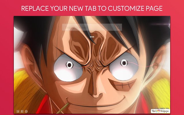 One Piece Luffy Wallpaper HD Custom New Tab  from Chrome web store to be run with OffiDocs Chromium online