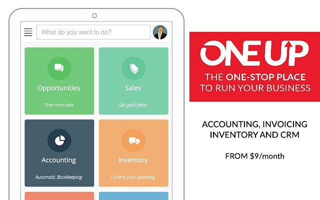 ONE UP Accounting  Invoicing  from Chrome web store to be run with OffiDocs Chromium online