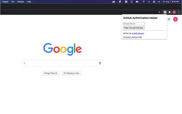 Chrome web mağazasından OnHub Yetkilendirme Yardımcısı, OffiDocs Chromium çevrimiçi ile çalıştırılacak