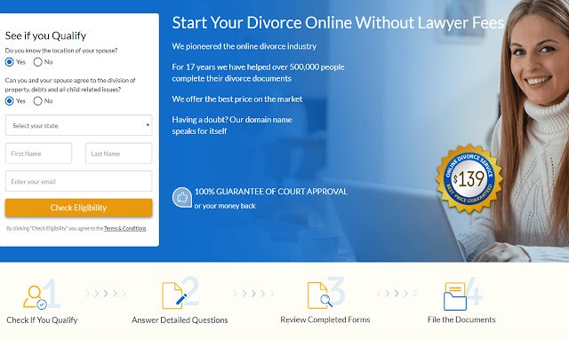 OnlineDivorce  from Chrome web store to be run with OffiDocs Chromium online