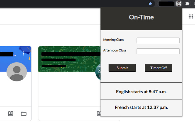 On Time BA  from Chrome web store to be run with OffiDocs Chromium online