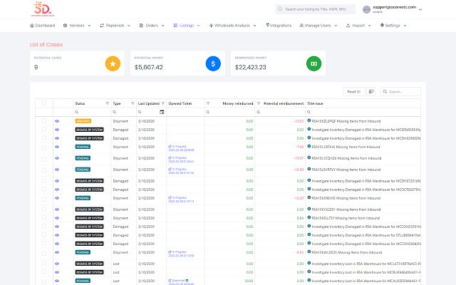 OpenCase AMZ By SellerDashboard.ai  from Chrome web store to be run with OffiDocs Chromium online