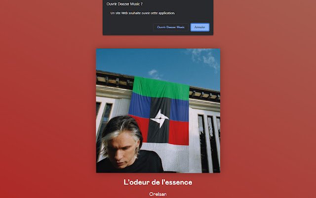 Open Deezer in desktop app  from Chrome web store to be run with OffiDocs Chromium online
