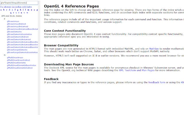 OpenGL Documentation Search mula sa Chrome web store na tatakbo sa OffiDocs Chromium online