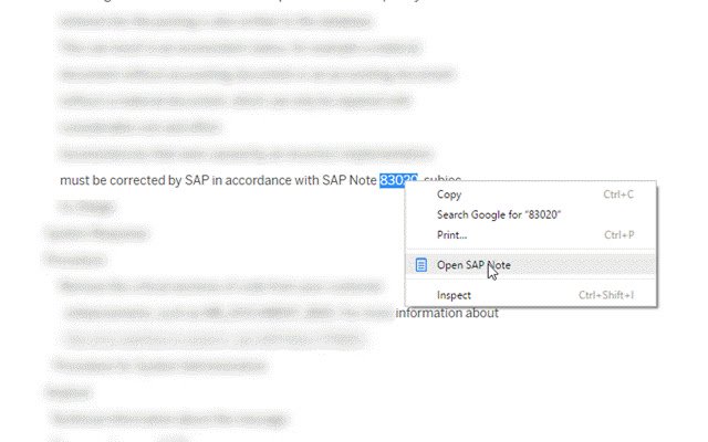 Open SAP Note  from Chrome web store to be run with OffiDocs Chromium online