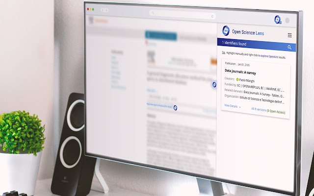 Open Science Lens  from Chrome web store to be run with OffiDocs Chromium online