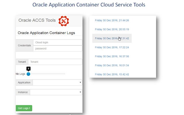 Oracle ACCS Tools  from Chrome web store to be run with OffiDocs Chromium online