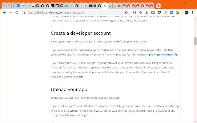 Orange frame with distinguishable gray tabs  from Chrome web store to be run with OffiDocs Chromium online