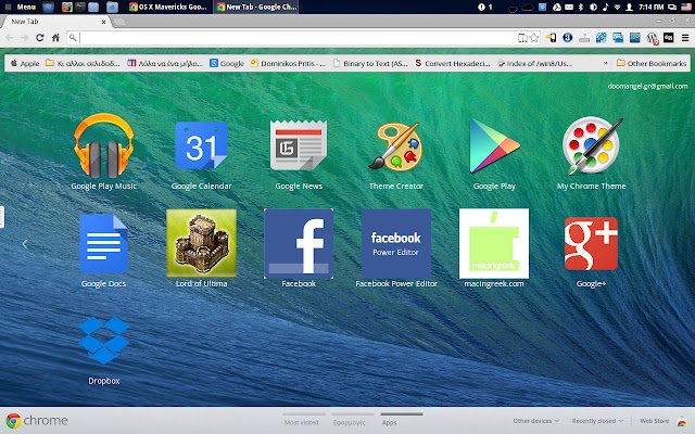 OS X Mavericks Theme  from Chrome web store to be run with OffiDocs Chromium online