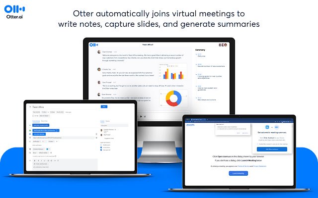 Otter.ai: Record and transcribe meetings  from Chrome web store to be run with OffiDocs Chromium online