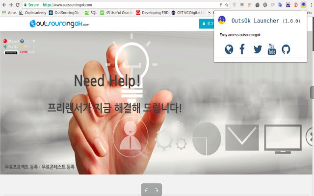 OutSourcingOk Launcher  from Chrome web store to be run with OffiDocs Chromium online