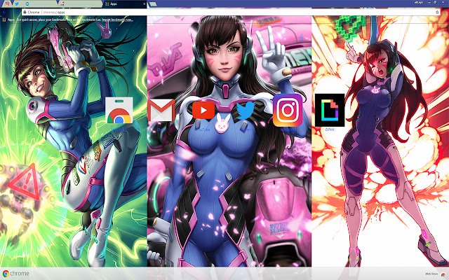 Overwatch | Art D.Va | Peace FOR Everyone  from Chrome web store to be run with OffiDocs Chromium online