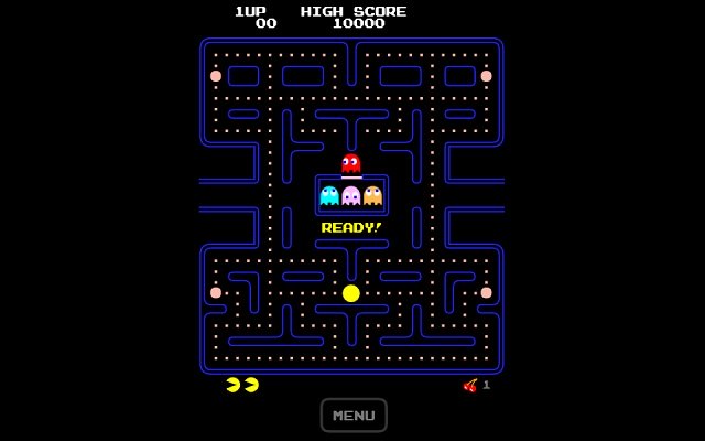 Pacman a pack of 3 pacman heritage games  from Chrome web store to be run with OffiDocs Chromium online