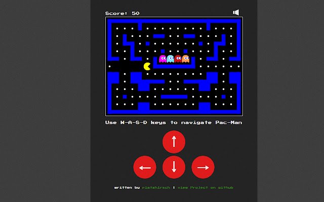 Pacman Canvas  from Chrome web store to be run with OffiDocs Chromium online