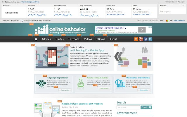 Page Analytics (oleh Google) dari toko web Chrome untuk dijalankan dengan OffiDocs Chromium online