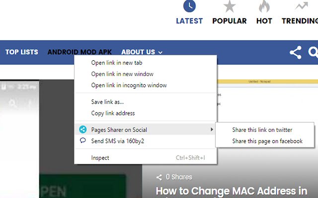 Pages Sharer on Social  from Chrome web store to be run with OffiDocs Chromium online