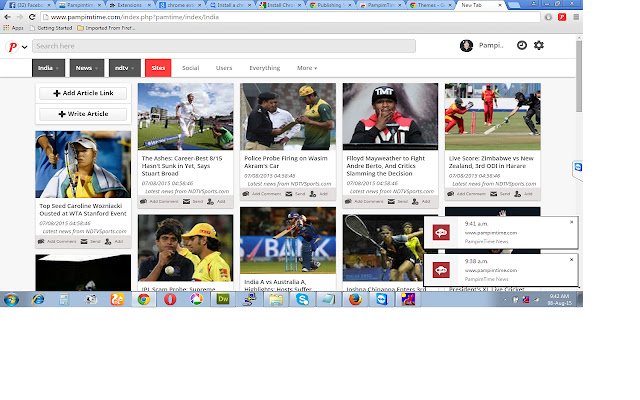 PampimTime News  from Chrome web store to be run with OffiDocs Chromium online