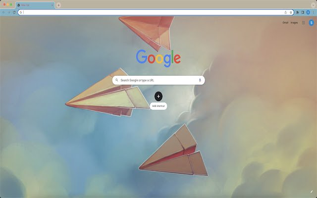 Paper Airplanes Theme  from Chrome web store to be run with OffiDocs Chromium online