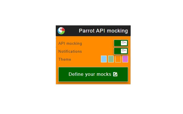 Parrot API mocking  from Chrome web store to be run with OffiDocs Chromium online