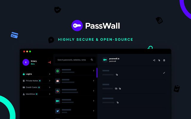 Passwall Free Password Manager  from Chrome web store to be run with OffiDocs Chromium online