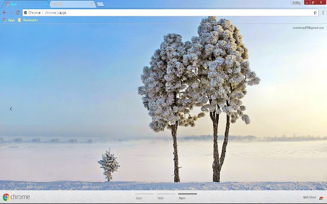 Pastel Sky Snow Tree White Winter  from Chrome web store to be run with OffiDocs Chromium online