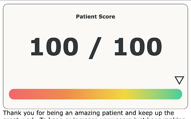 PatientScore  from Chrome web store to be run with OffiDocs Chromium online