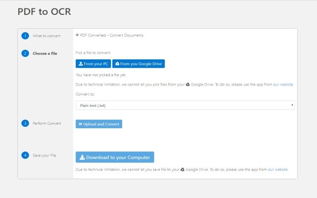 PDF to OCR for Google Chrome™  from Chrome web store to be run with OffiDocs Chromium online